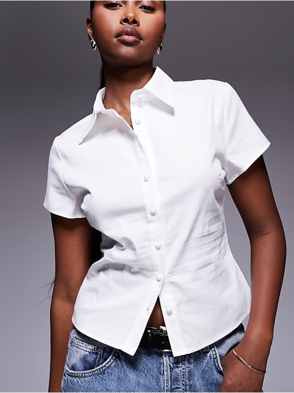 NWT Princess Polly White Button Down Top